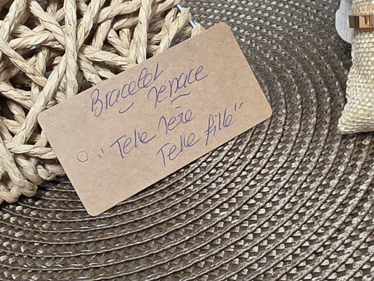 LES BRACELETS A MESSAGE " TELLE MERE TELLE FILLE " Cuivré