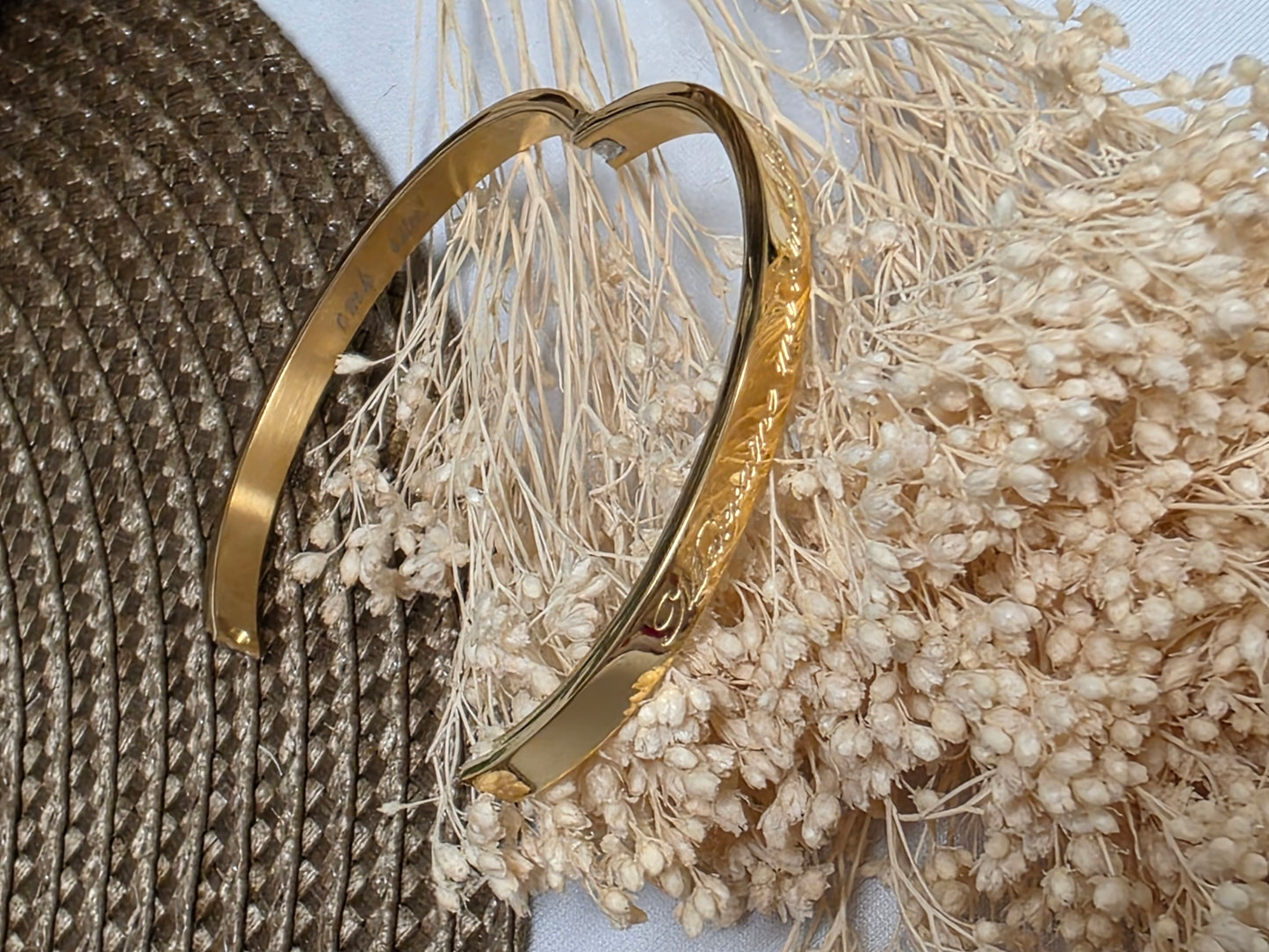 LES BRACELETS A MESSAGE " MARRAINE - MA REINE D'AMOUR " Doré