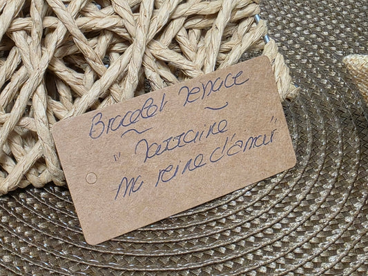 LES BRACELETS A MESSAGE " MARRAINE - MA REINE D'AMOUR " Argenté