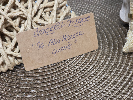 LES BRACELETS A MESSAGE " MA MEILLEURE AMIE " Doré