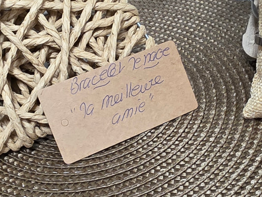 LES BRACELETS A MESSAGE " MA MEILLEURE AMIE " Argenté