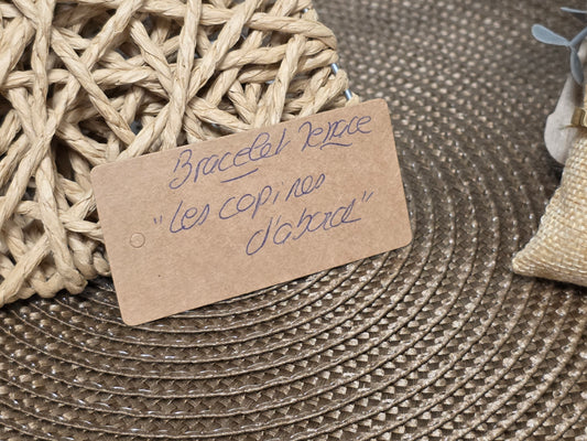 LES BRACELETS A MESSAGE " LES COPINES D'ABORD " Doré