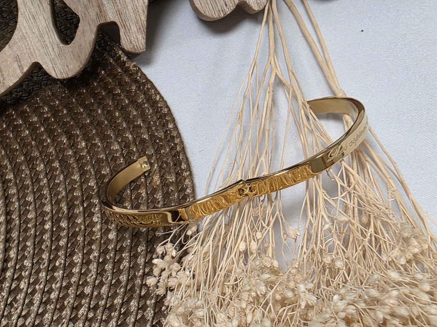 LES BRACELETS A MESSAGE " LES COPINES D'ABORD " Doré