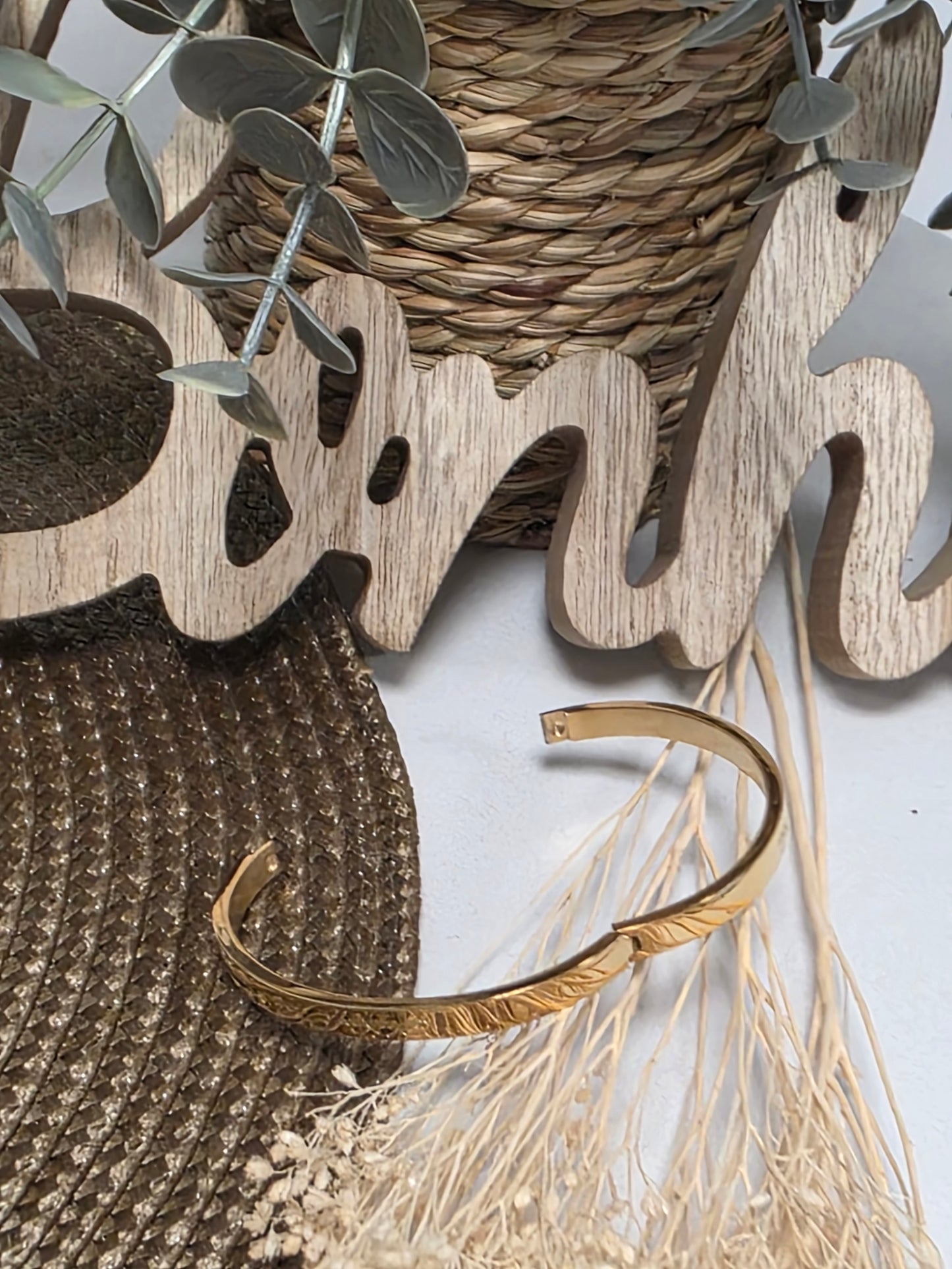 LES BRACELETS A MESSAGE " SUPER NOUNOU " Doré