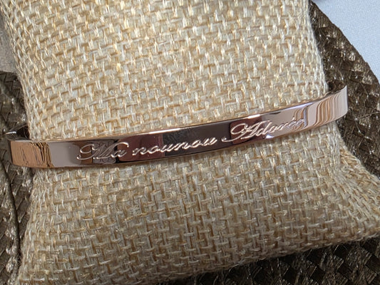 LES BRACELETS A MESSAGE " MA NOUNOU ADOREE " Cuivré