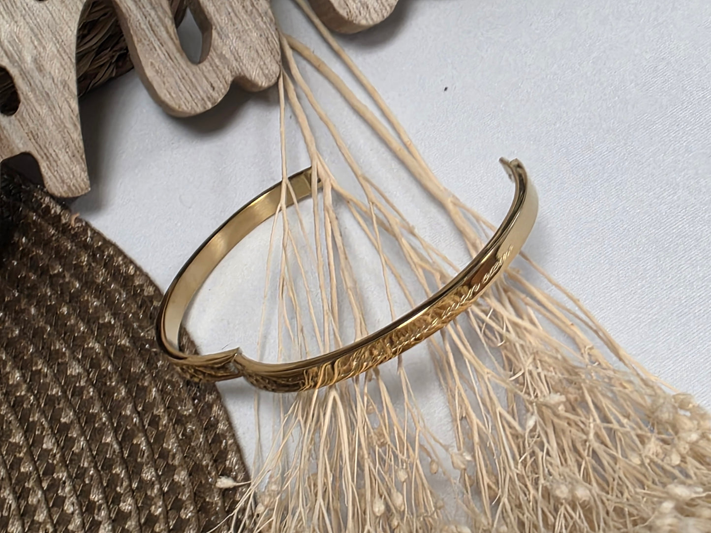 LES BRACELETS A MESSAGE " JE T'AIME MON COEUR " Doré