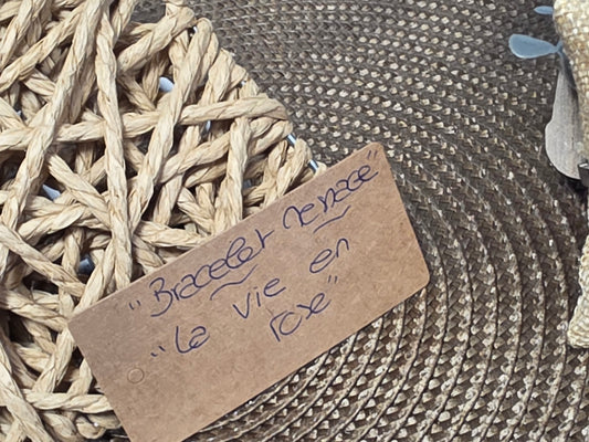 LES BRACELETS A MESSAGE " LA VIE EN ROSE " Argenté