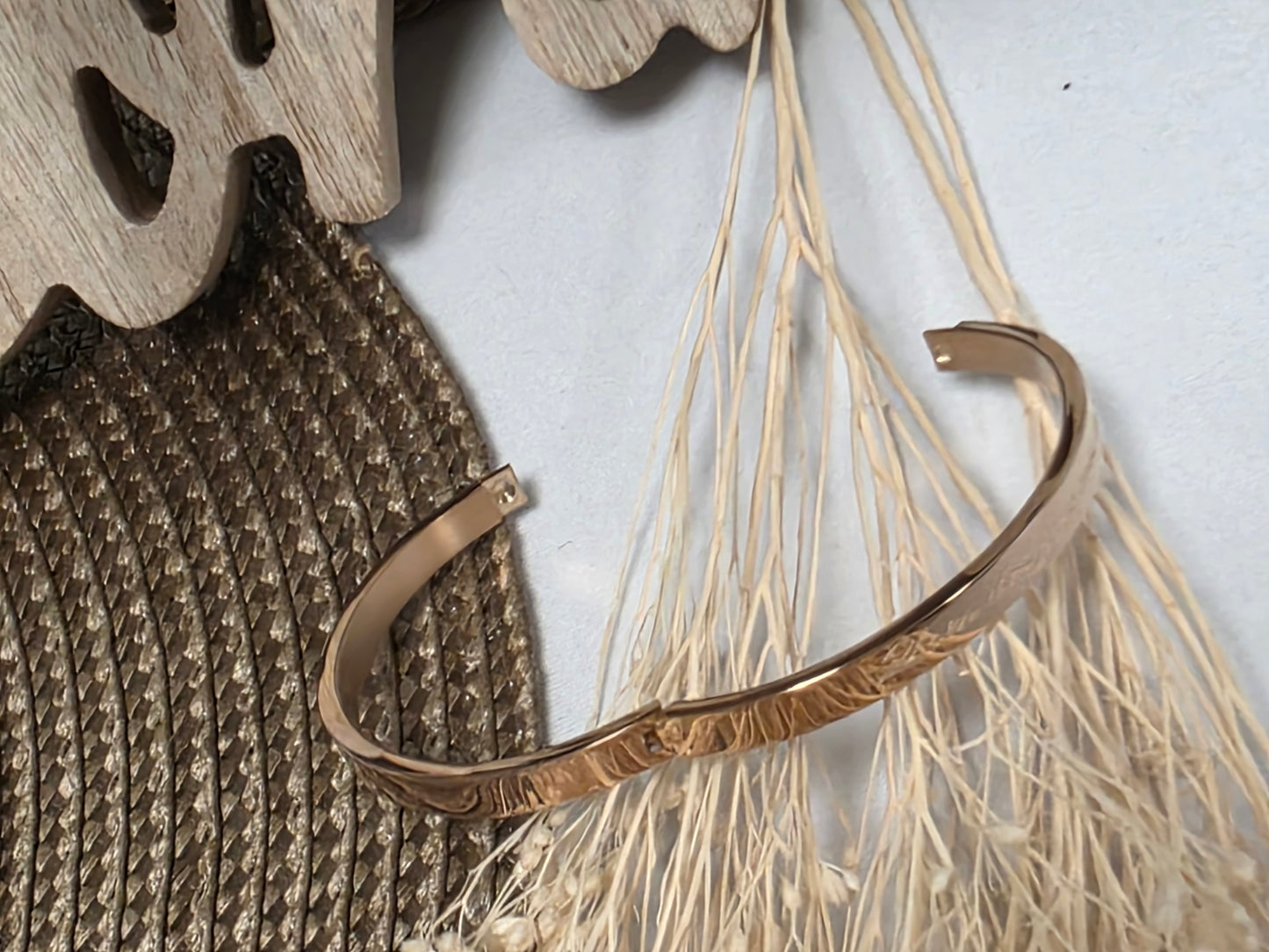 LES BRACELETS A MESSAGE " LOIN DES YEUX PRES DU COEUR " Cuivré