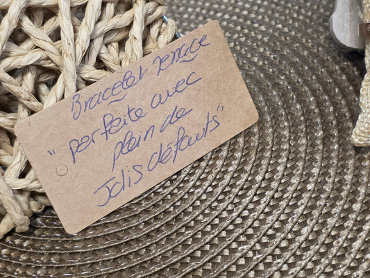 LES BRACELETS A MESSAGE " PARFAITE AVEC PLEIN DE JOLIS DEFAUTS " Cuivré