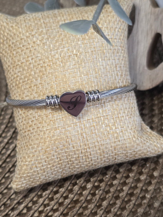 LES BRACELETS LETTRE " S " Argenté