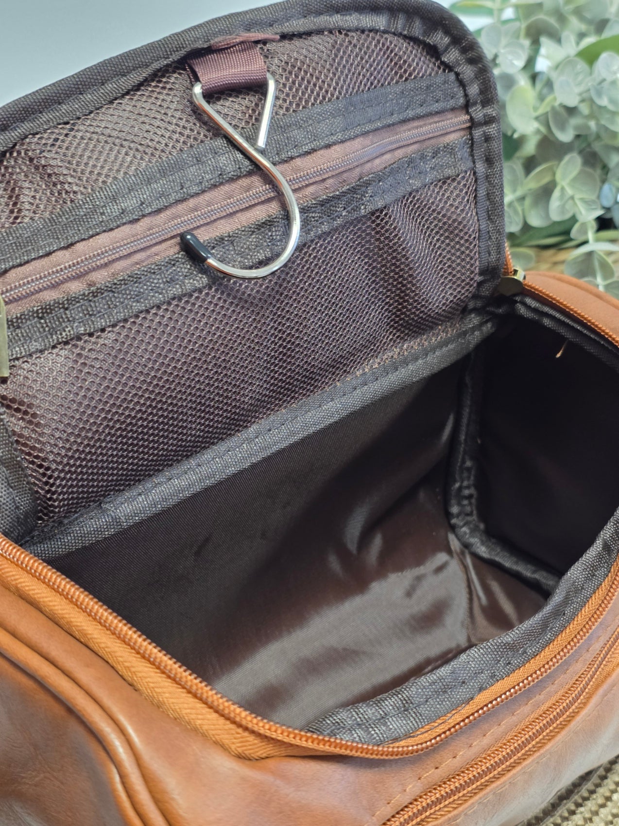 Trousse de Toilette Cuir masculin Camel