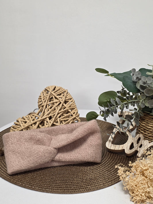 Nos Bandeaux Cache Oreille Flanelle Rose Clair