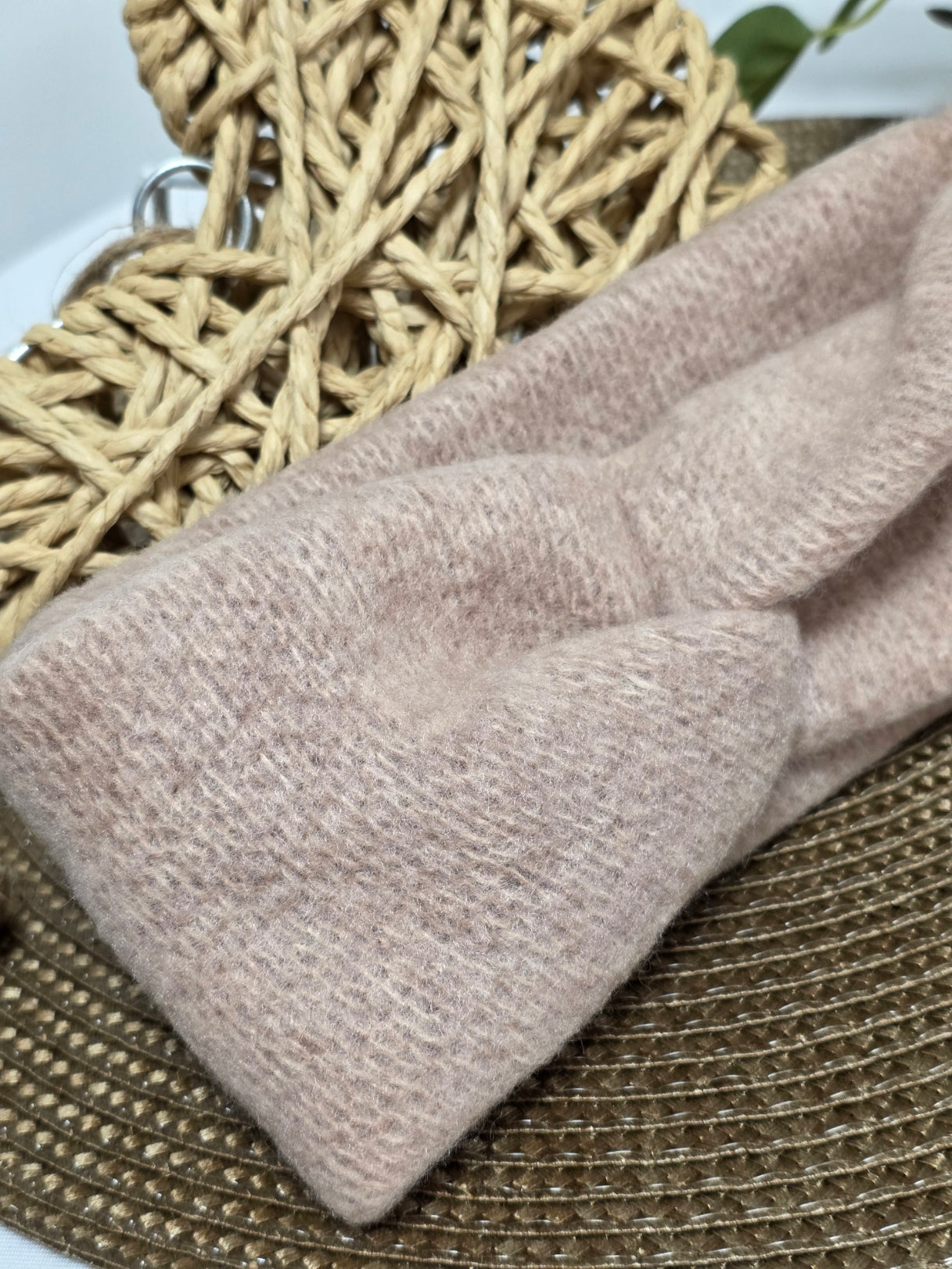 Nos Bandeaux Cache Oreille Flanelle Rose Clair