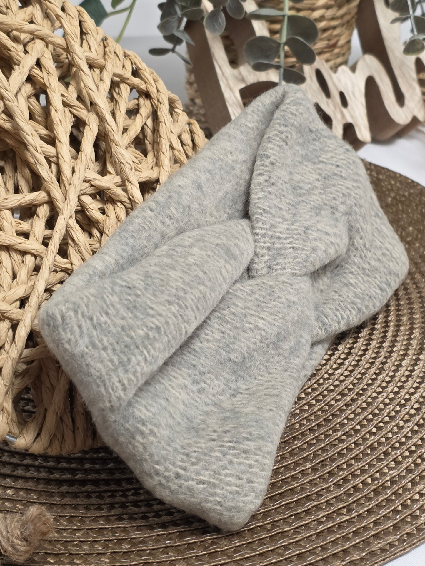 Nos Bandeaux Cache Oreille Flanelle Gris