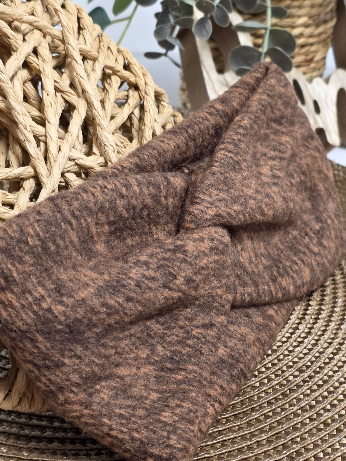 Nos Bandeaux Cache Oreille Flanelle Marron