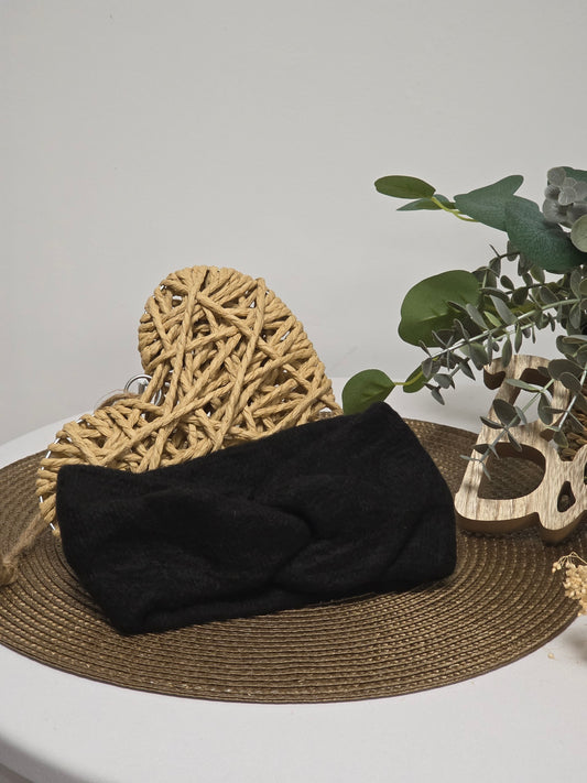 Nos Bandeaux Cache Oreille Flanelle Noir