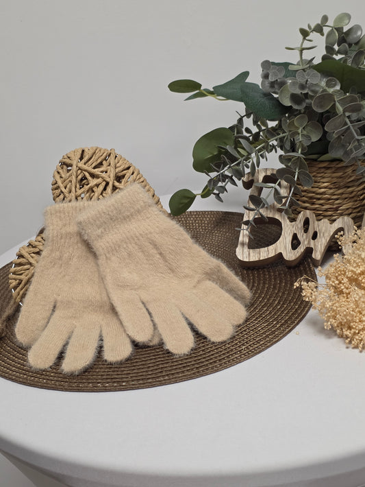 Nos Gants en Laine Femme Beige