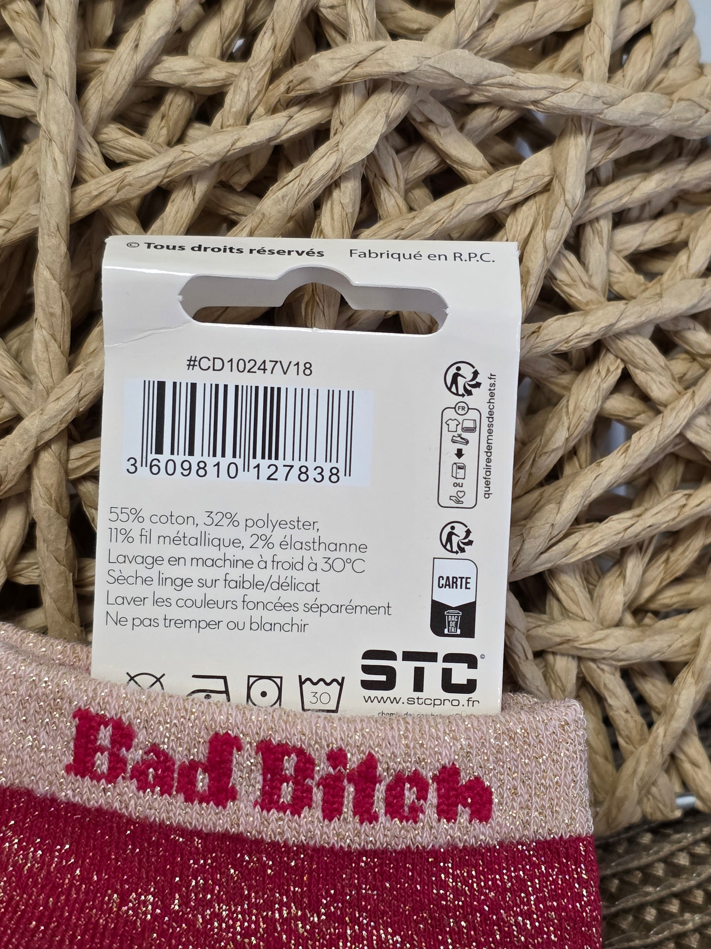 BAD BITCH - Socquette à Paillette