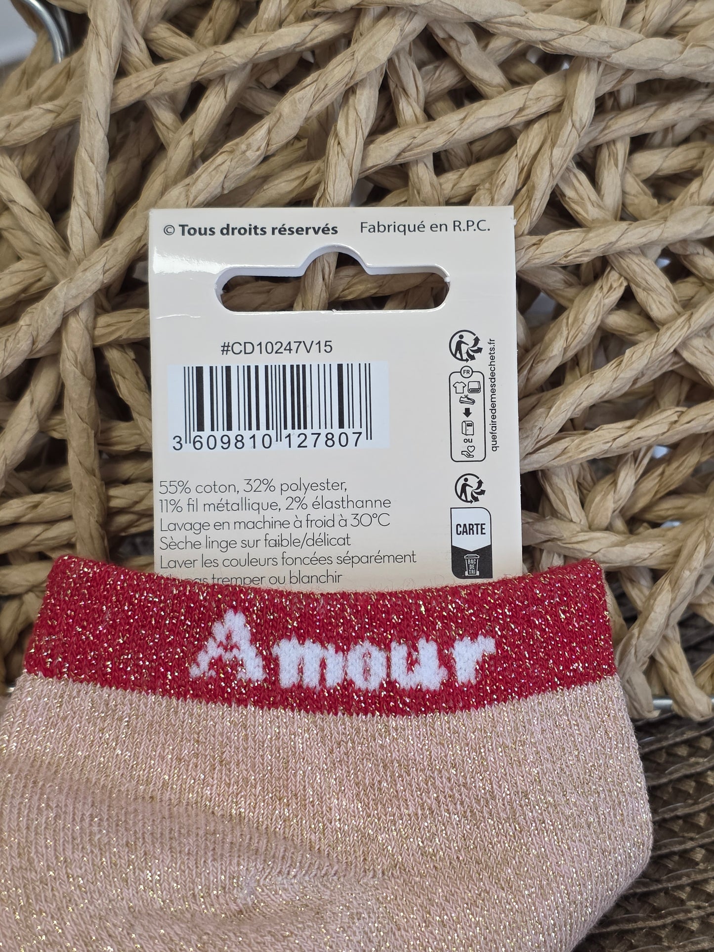 AMOUR - Socquette à Paillette