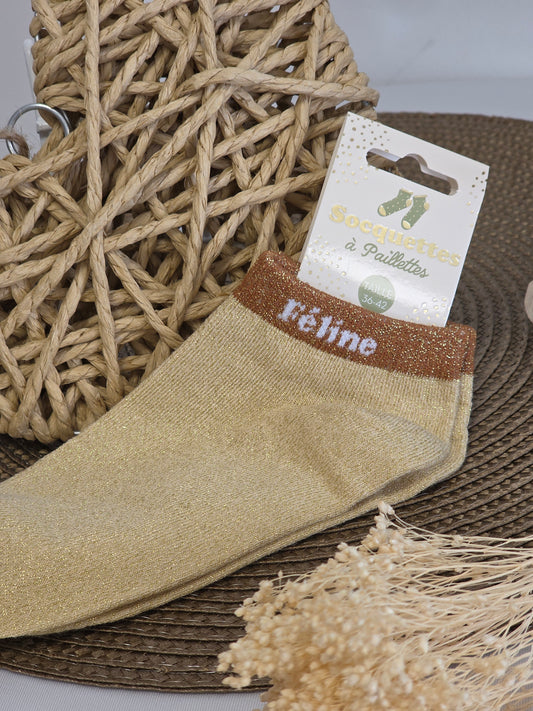 FELINE - Socquette à Paillette