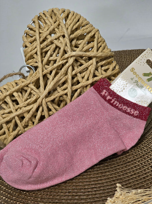 PRINCESSE - Socquette à Paillette Violine