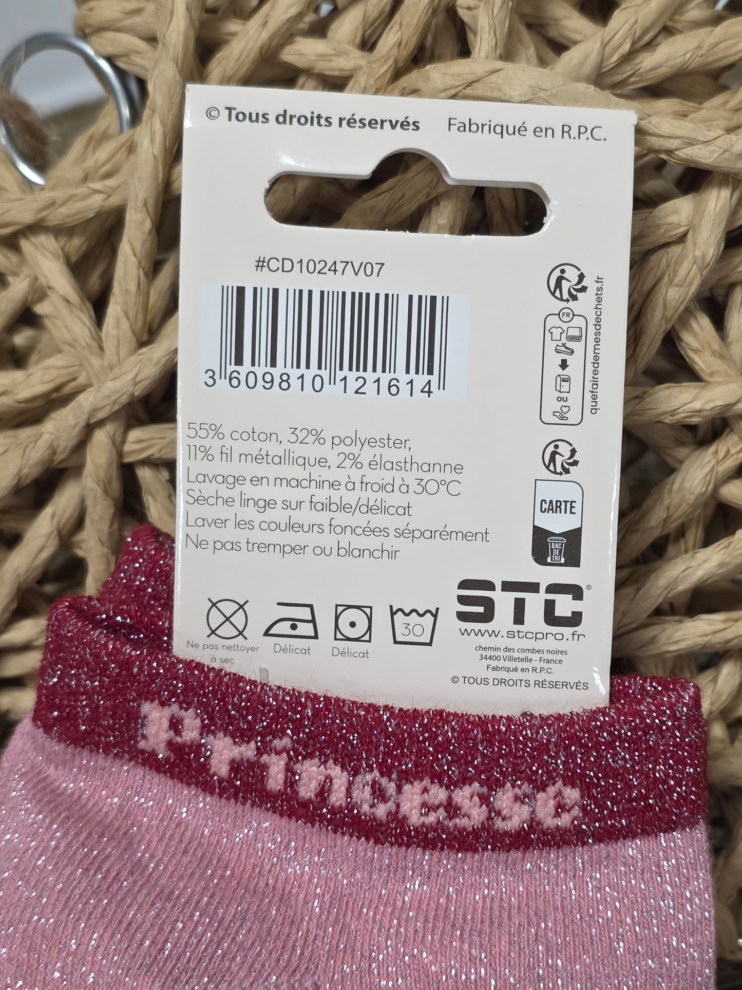 PRINCESSE - Socquette à Paillette Violine