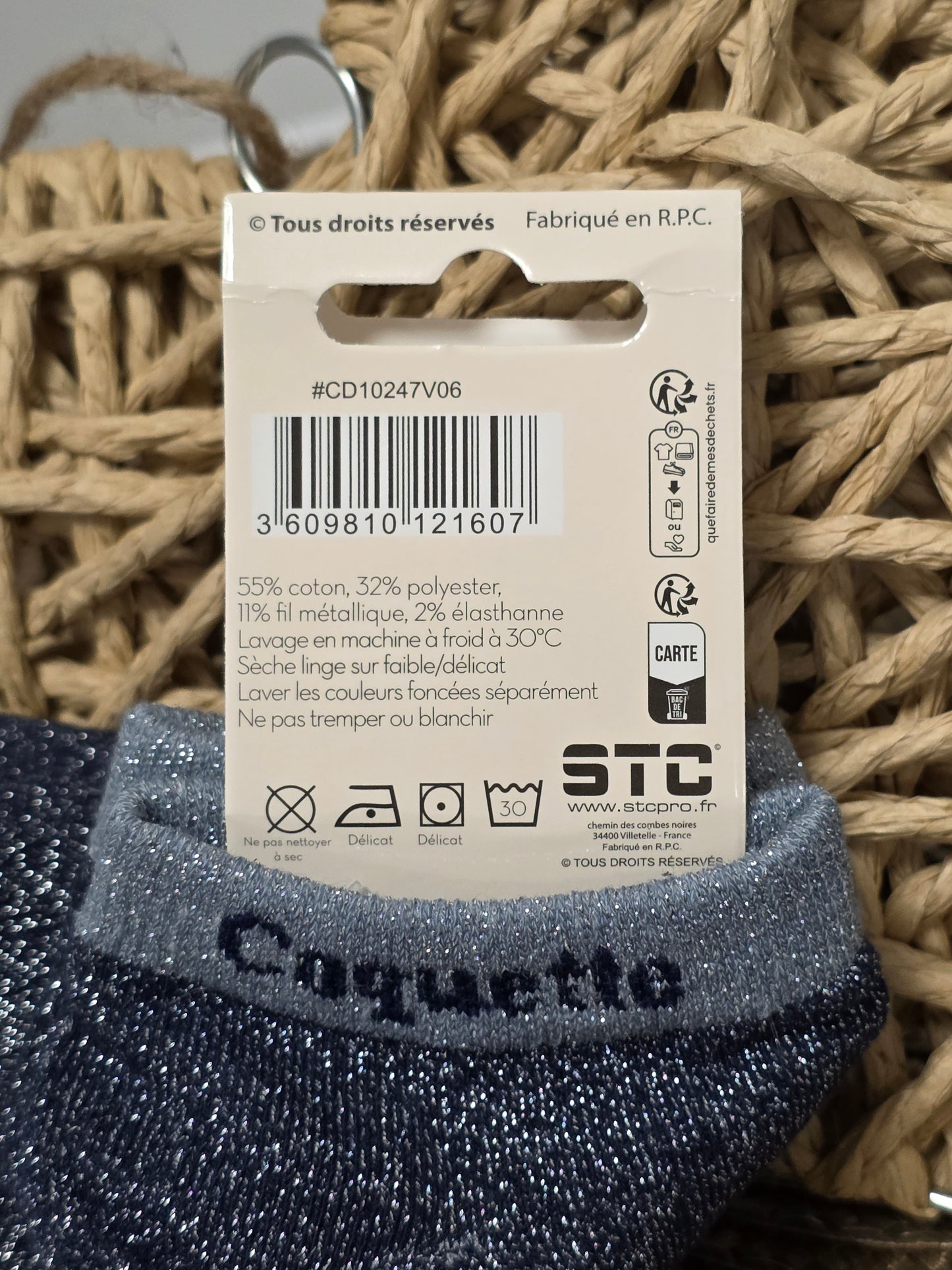 COQUETTE - Socquette à Paillette Bleu