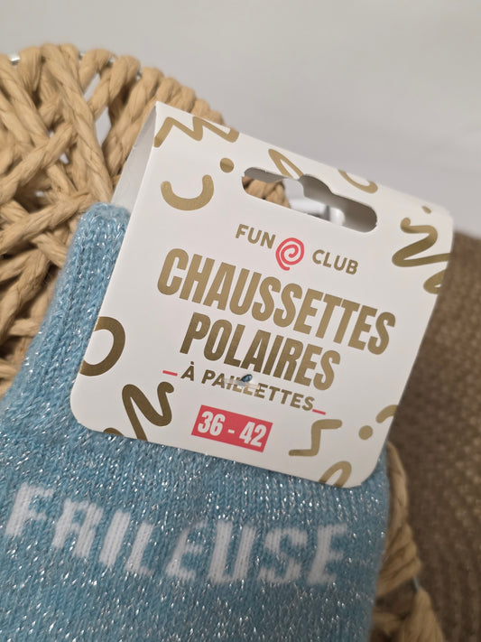 FRILEUSE - Chaussette Polaire à Paillette