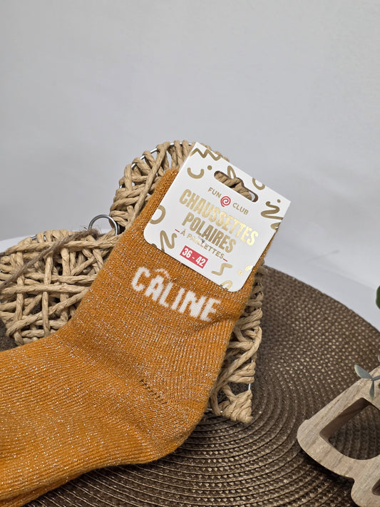 CALINE - Chaussette Polaire à Paillette