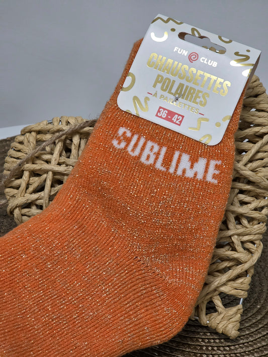 SUBLIME - Chaussette Polaire à Paillette
