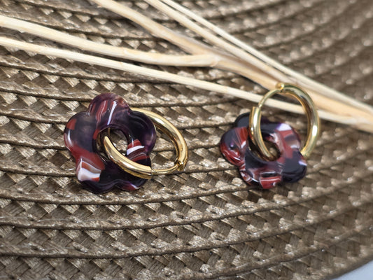 Notre Collection de Bijoux - Boucle d'Oreille Fleur N°6