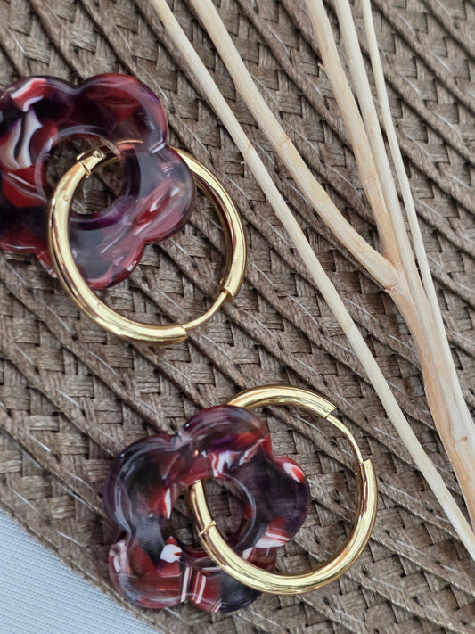 Notre Collection de Bijoux - Boucle d'Oreille Fleur N°20