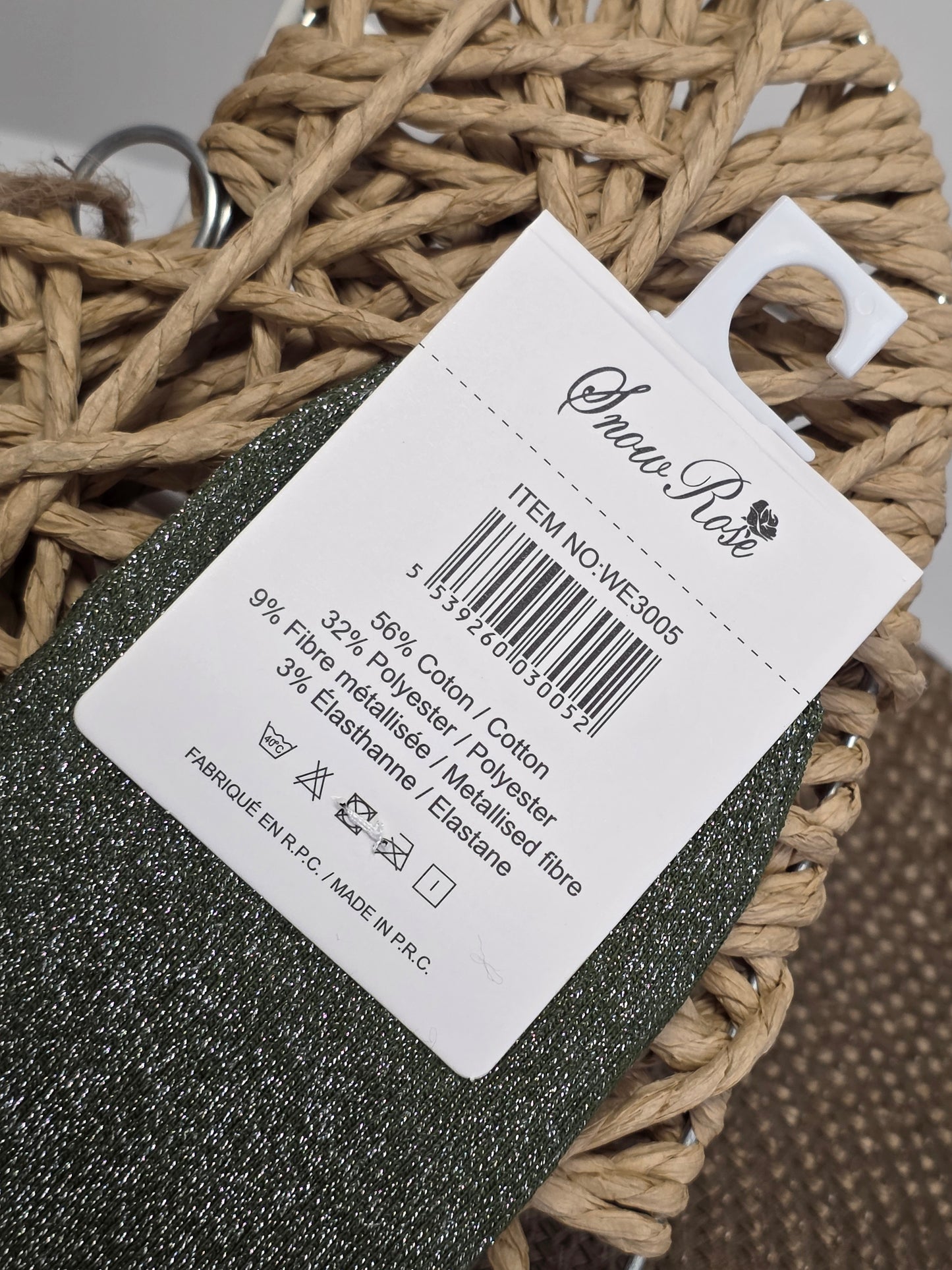 REVEUSE - Chaussette à Paillette Enfant Vert