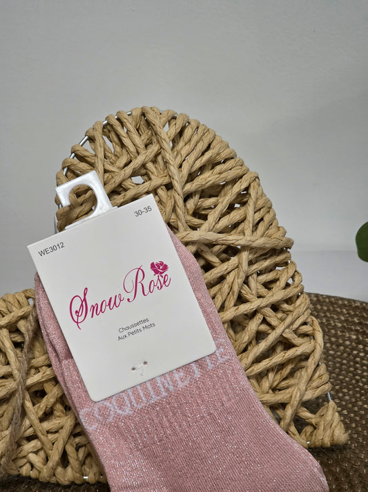 COQUINETTE - Chaussette à Paillette Enfant Rose Clair