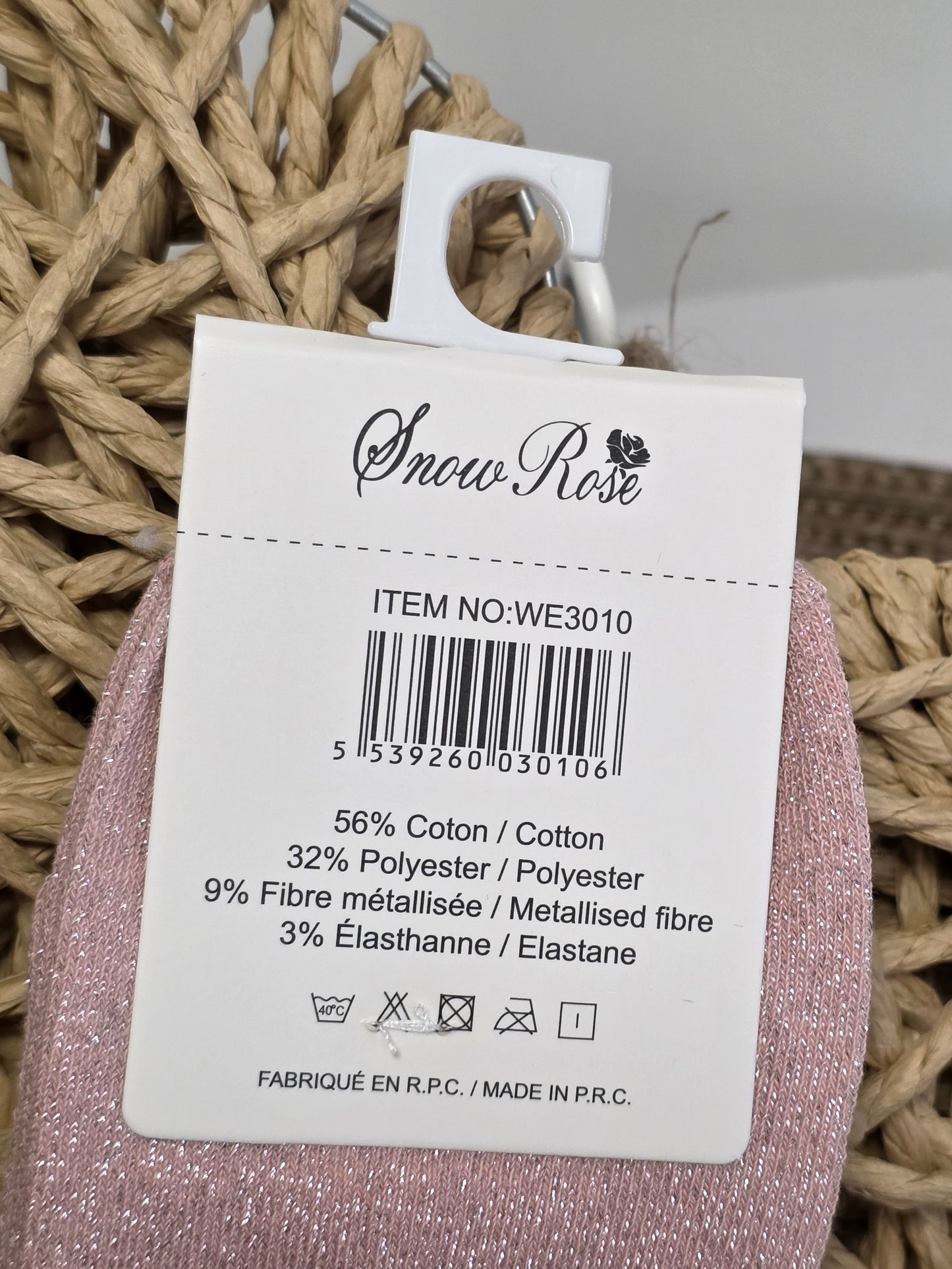 CHOUPETTE - Chaussette à Paillette Enfant Rose