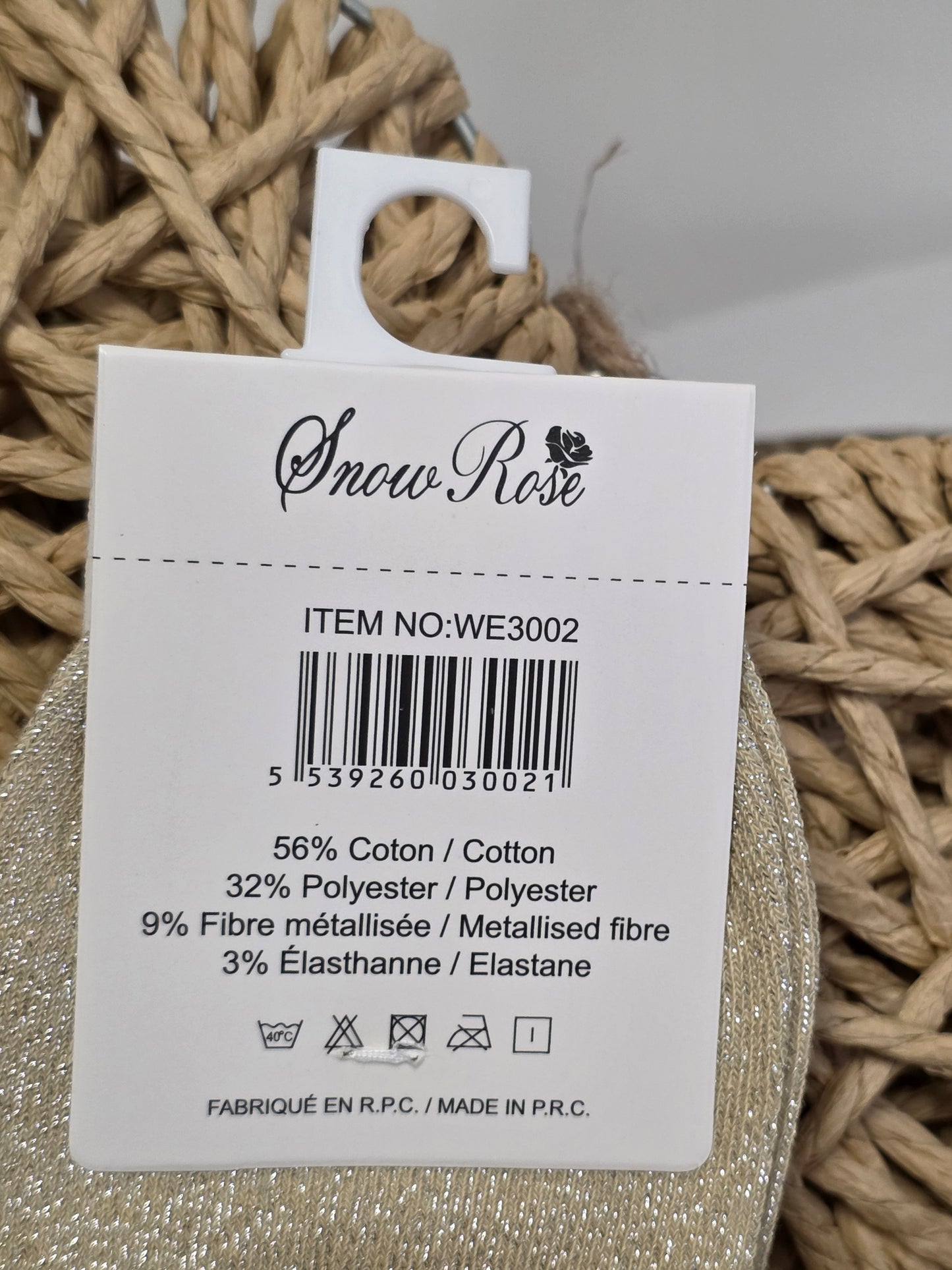 MINI REINE - Chaussette à Paillette Enfant Beige Clair