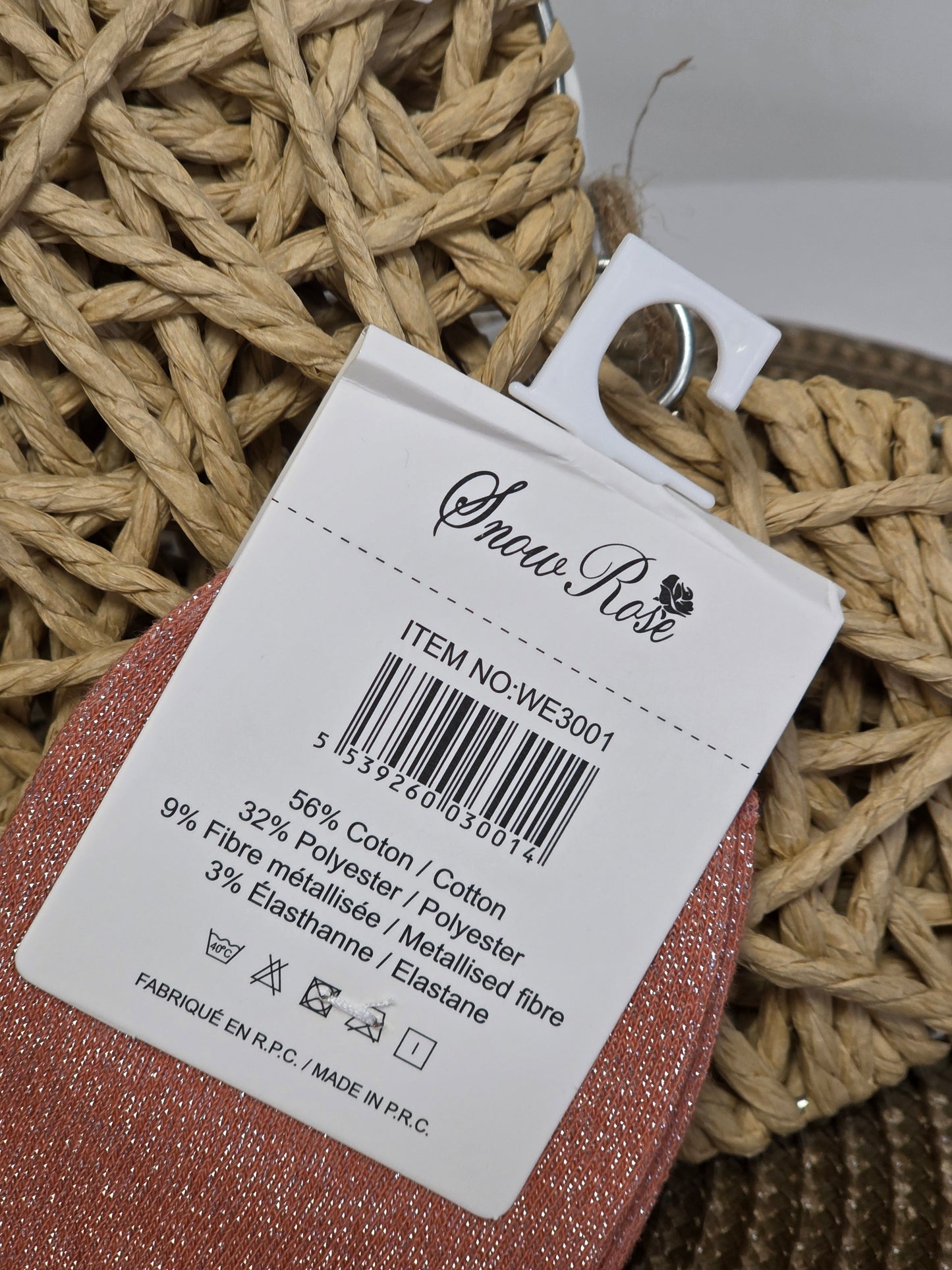 RAVISSANTE - Chaussette à Paillette Enfant Corail Foncé
