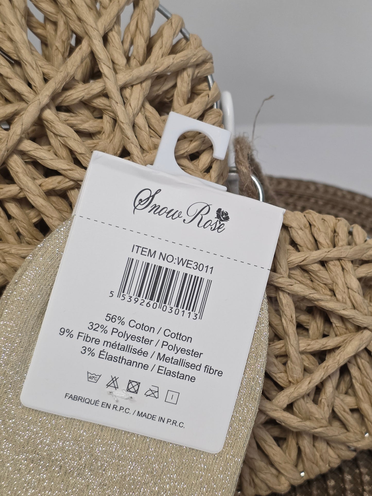 POULETTE - Chaussette à Paillette Enfant Beige