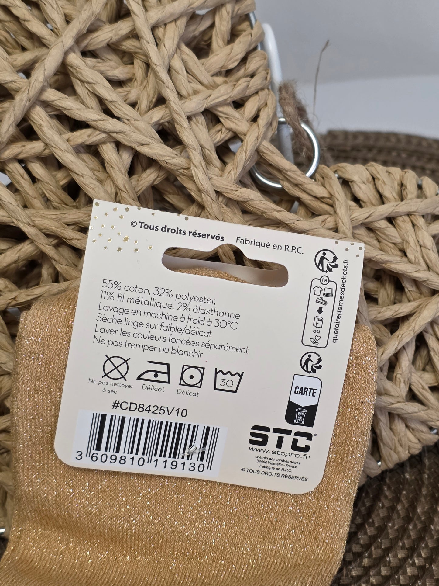 SYMPA - Chaussette à Paillette Camel