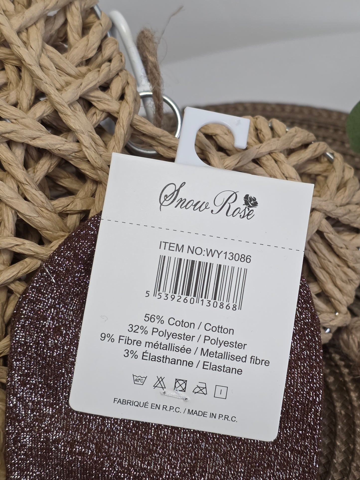 ROMANTIQUE - Chaussette à Paillette Marron