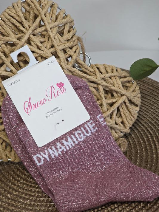 DYNAMIQUE - Chaussette à Paillette Violine