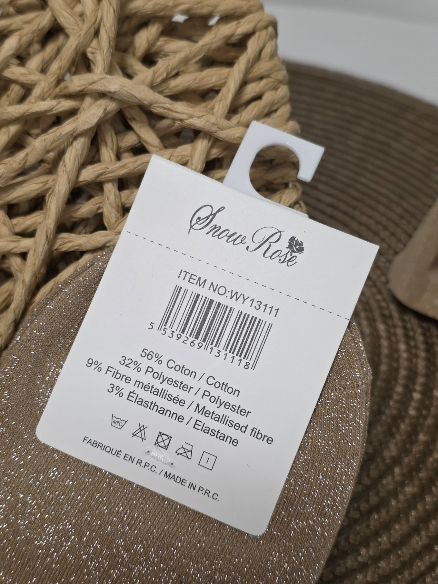SUPER MAMIE - Chaussette à Paillette Camel