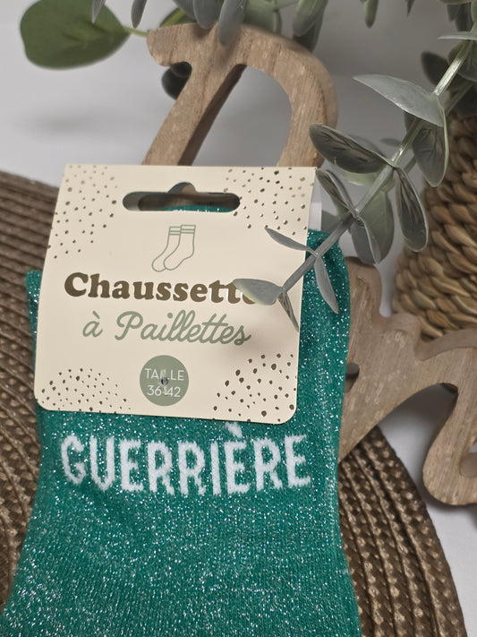 GUERRIERE - Chaussette à Paillette