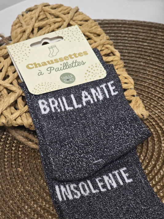 BRILLANTE INSOLENTE - Chaussette à Paillette Duo