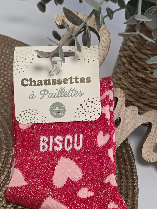 BISOU- Chaussette à Paillette