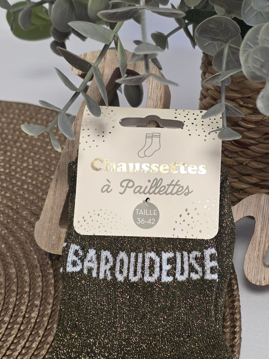 BAROUDEUSE - Chaussette à Paillette