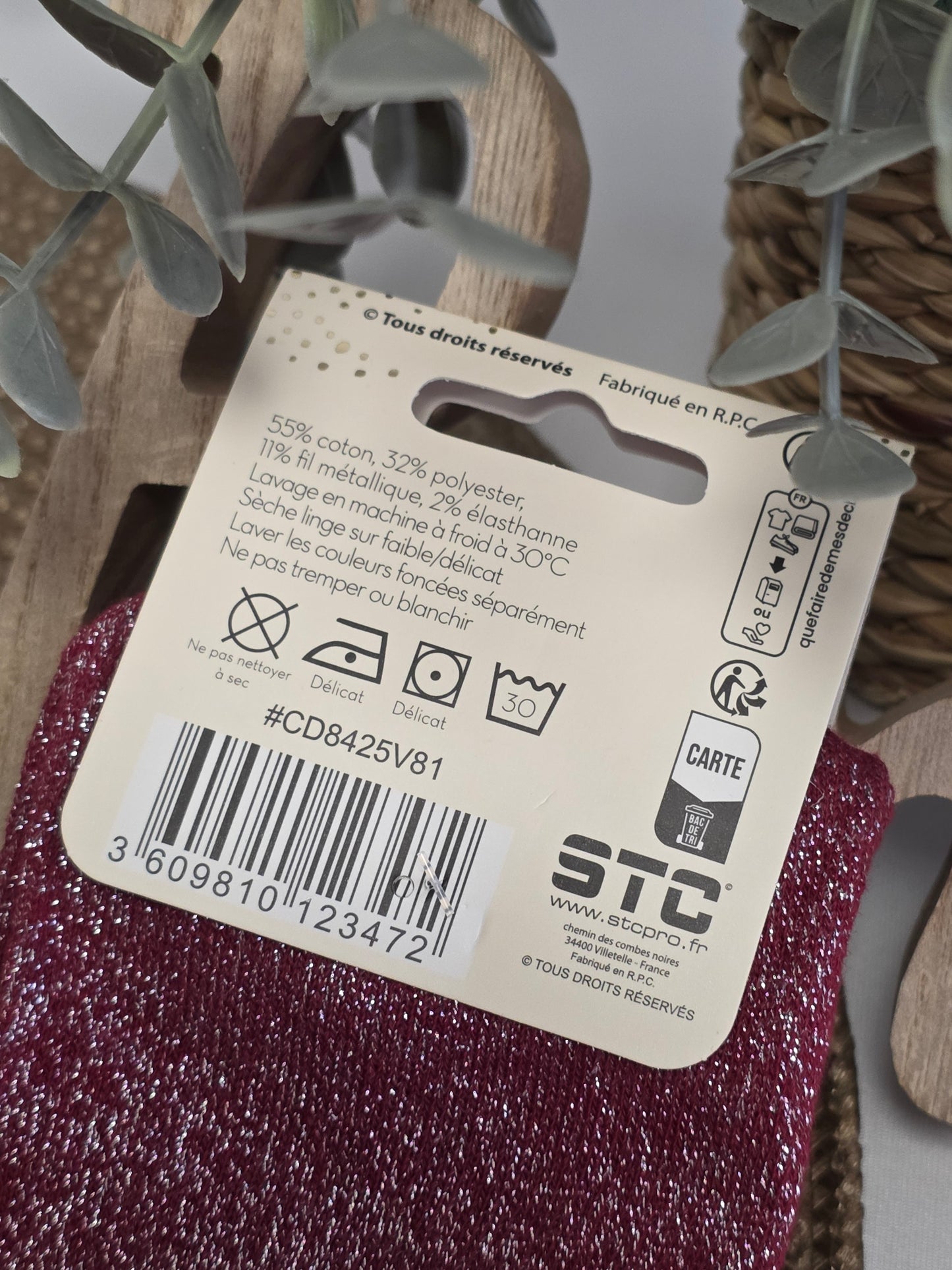 TEAM EMMERDEUSE - Chaussette à Paillette