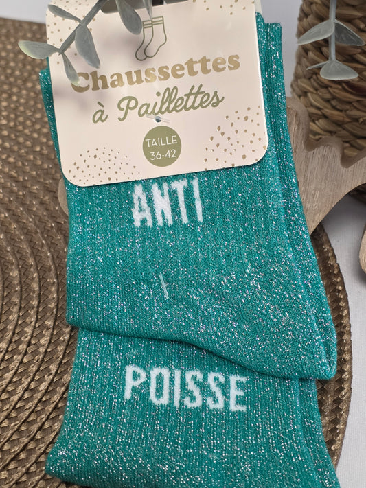 ANTI POISSE - Chaussette à Paillette Duo