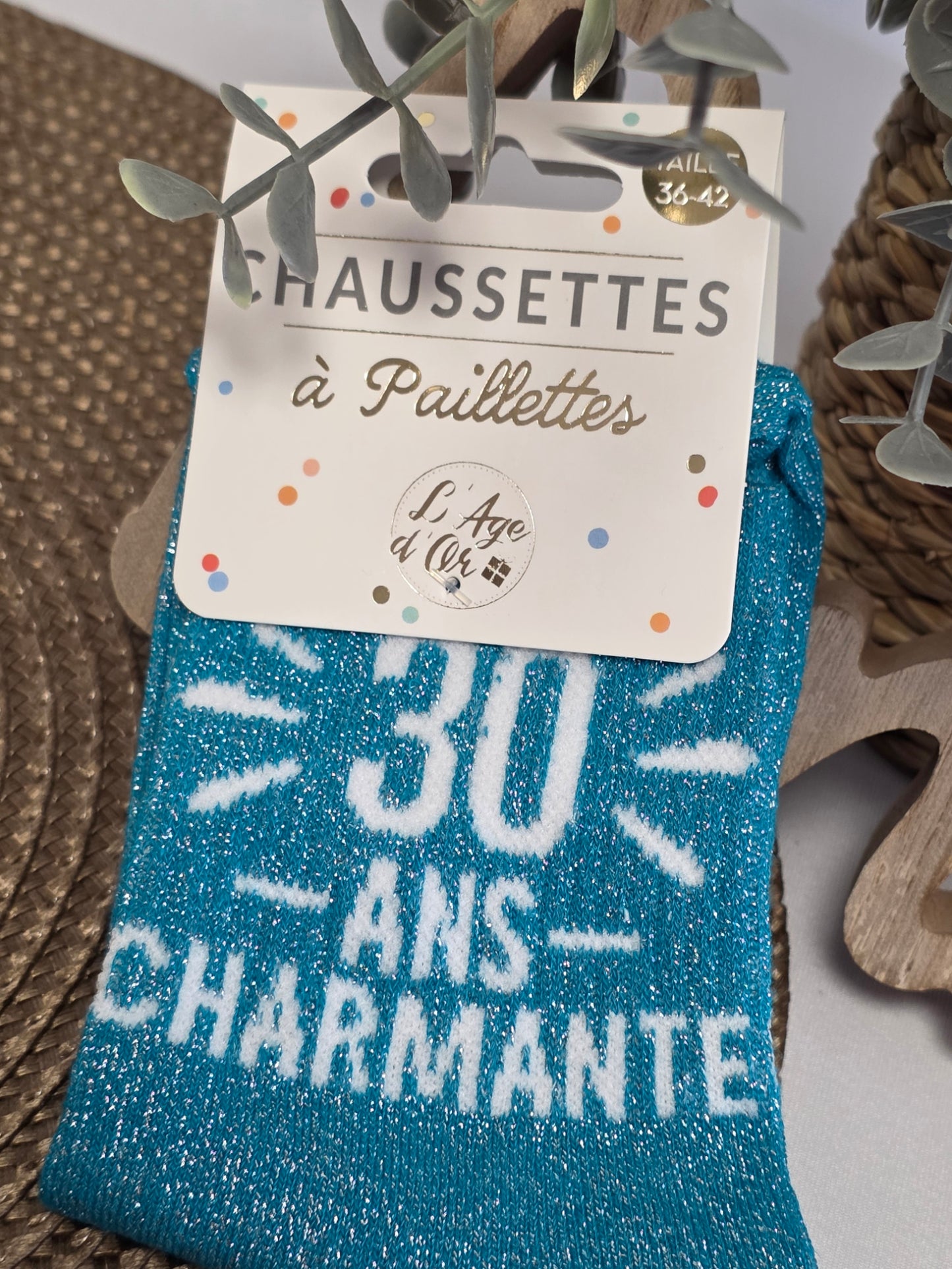 30 ans Charmante - Chaussette à Paillette