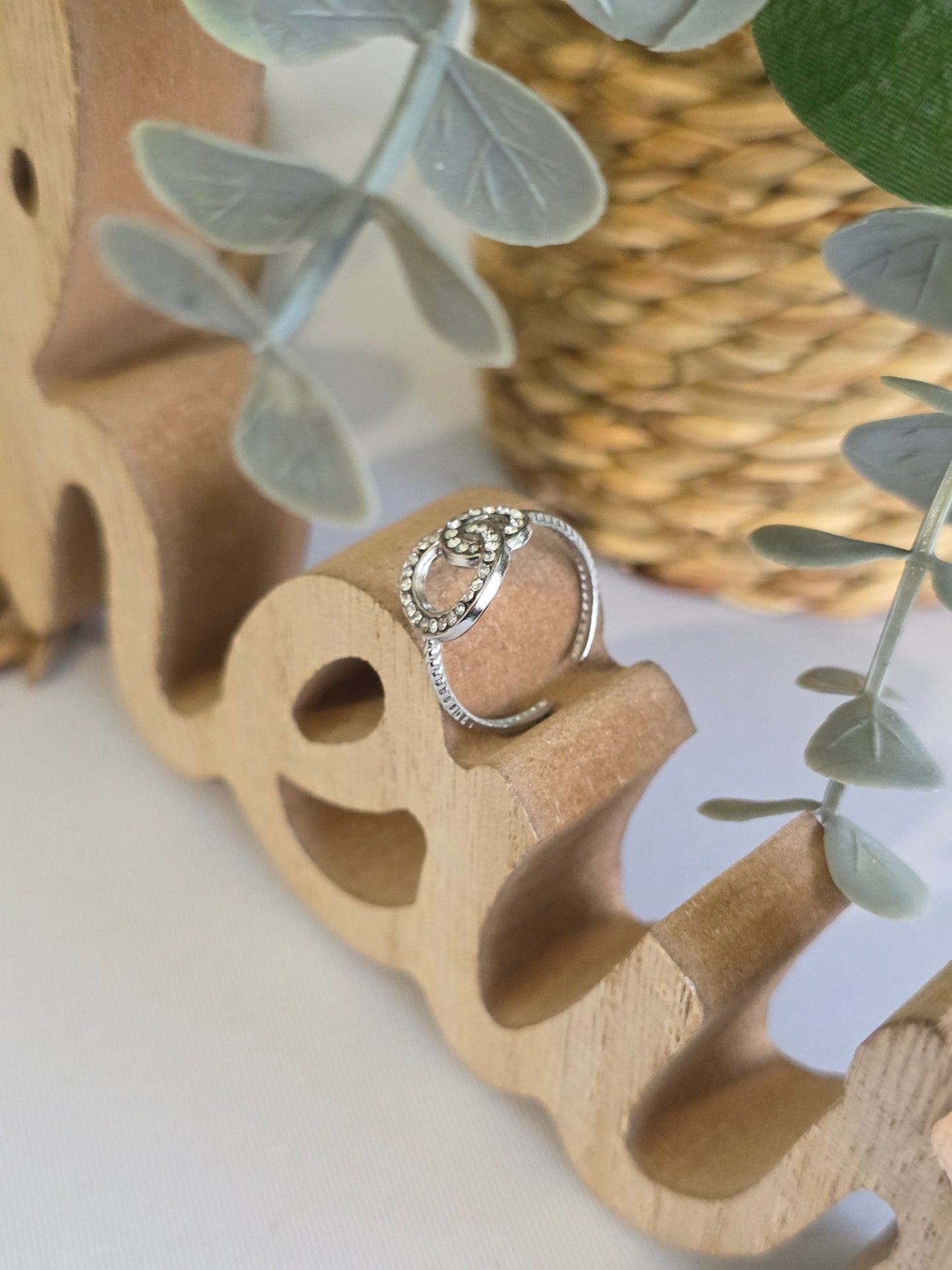 Nos Bagues Double Anneau Argenté